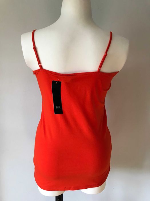 Intensywnie pomarańczowa bluzka regulowane ramiączka r.46 plus size