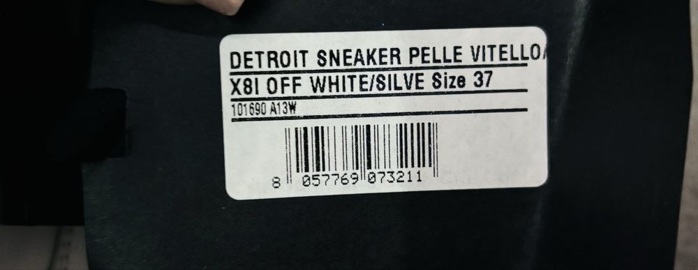 PINKO Detroit Sneakers – skóra – 37 – white/silver