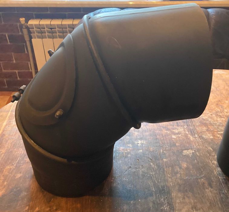 Поворотная труба на дымоход 180 диаметр