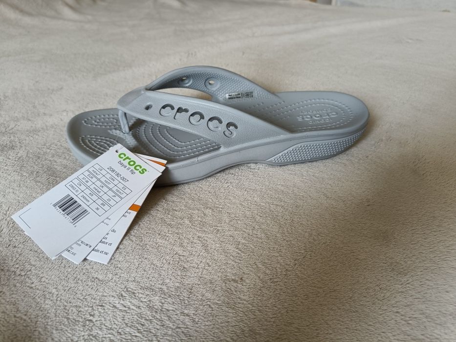 Nowe szare japonki crocs 37 38