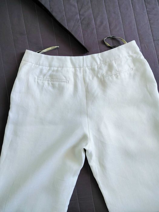 Лляні прямі брюки кюлоти (100% льон)