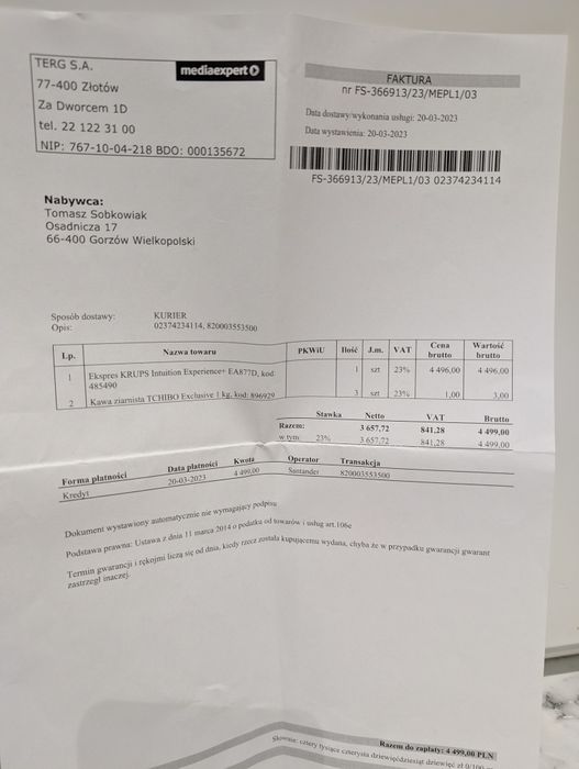 Ekspres do kawy Krups EA877