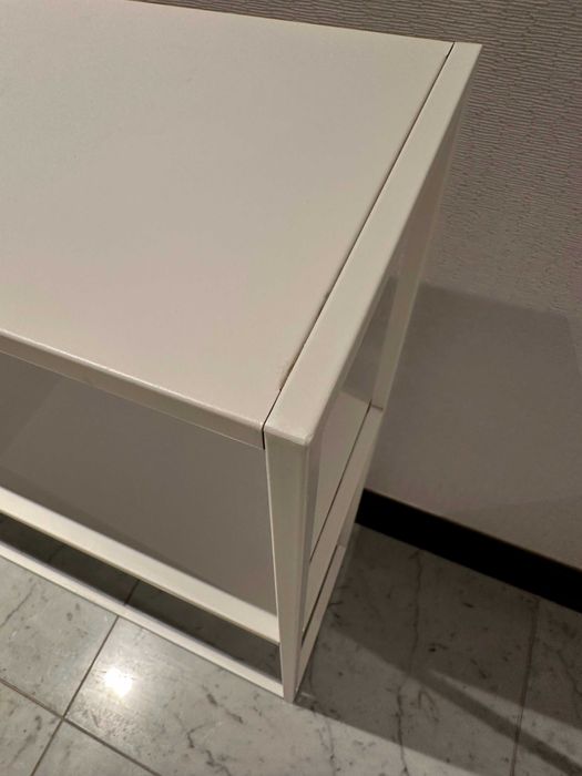 Stół-konsola / regał JYSK VIRUM 26x80x81 biały metalowy