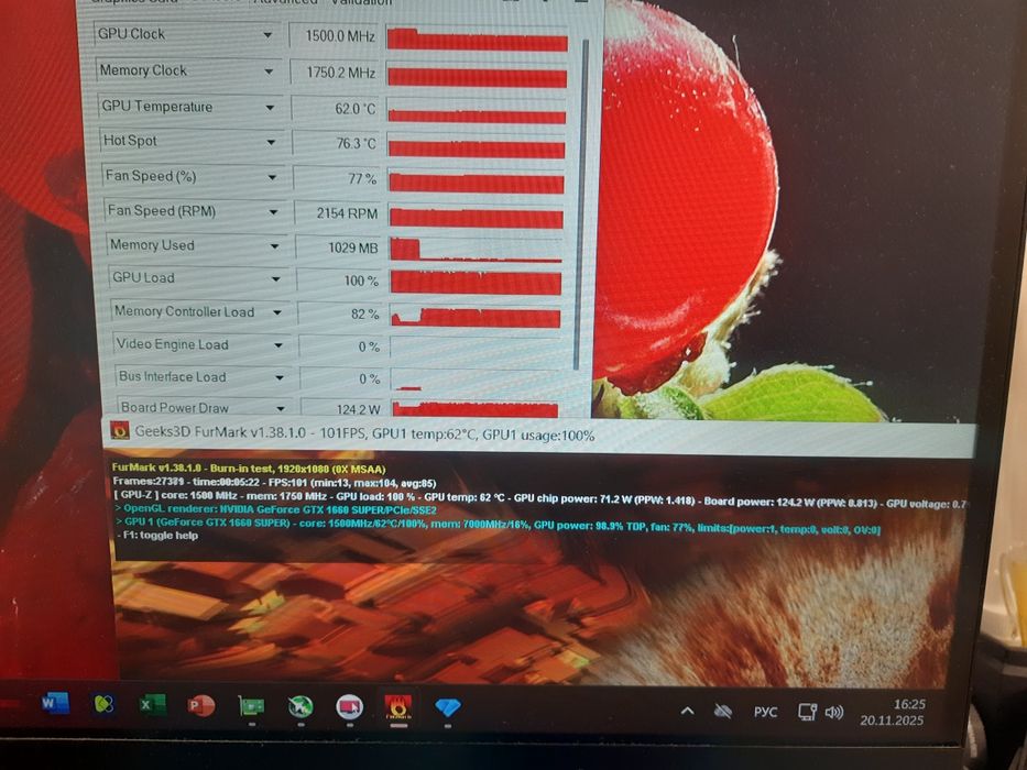 Видеокарта MSI  GAMING  GTX 1660  КАК НОВАЯ! пломба и другие