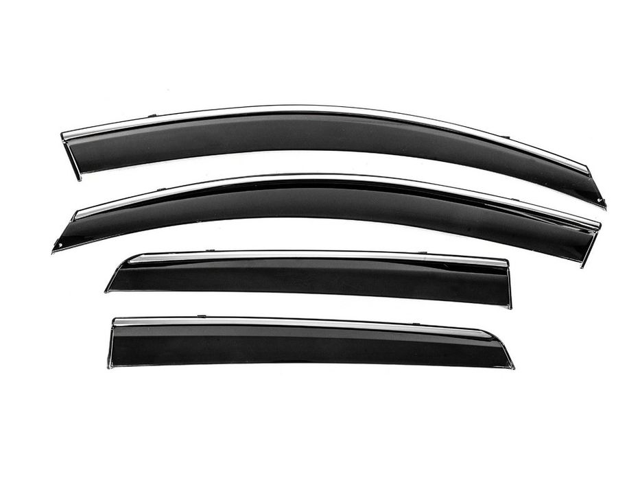 Nissan Qashqai 2010-2014рр. Вітровики з хромом Niken Luxury (4 шт)