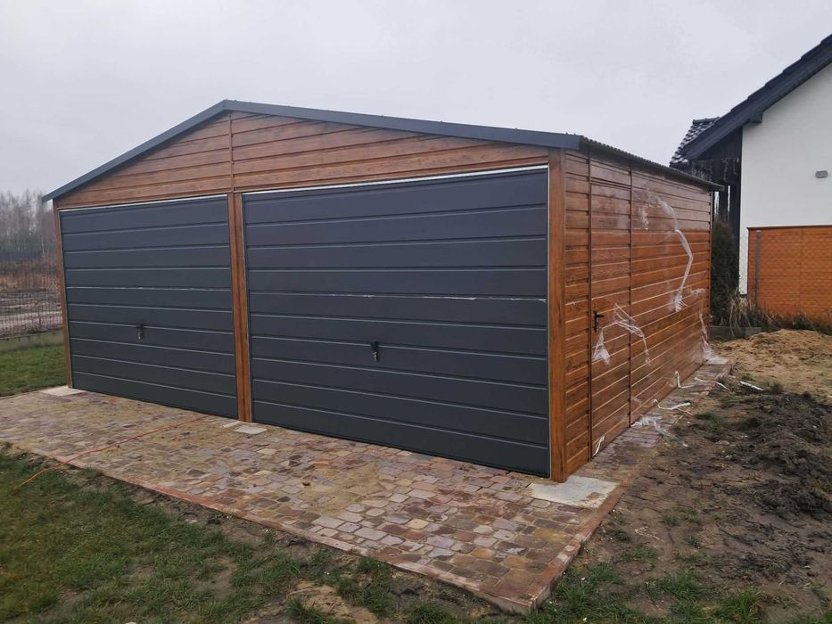 Garaż blaszany 6x5 Wzmocniony PROFILAMI. Producent SZYBKA REALIZACJA