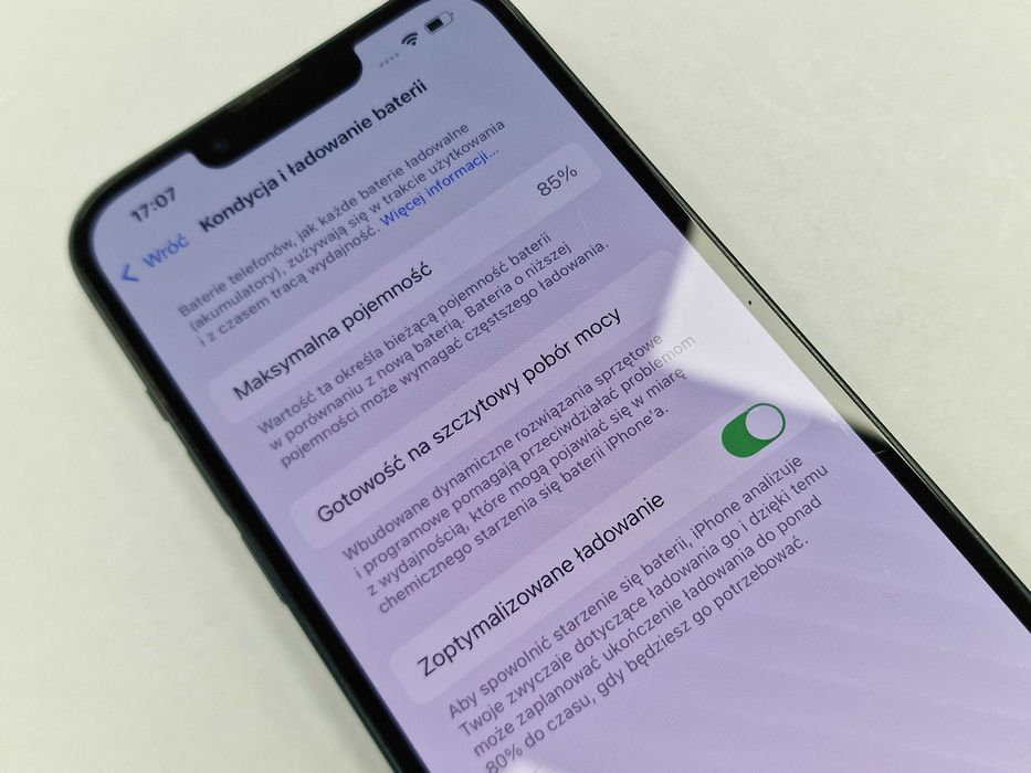 Iphone 13 128GB/ Midnight/ 85%/ Grade C/ Gwarancja + ładowarka