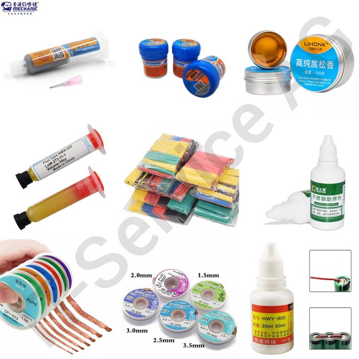 Всё для пайки! Жала Паяльник Припой Оплётка Губка Флюс Паста