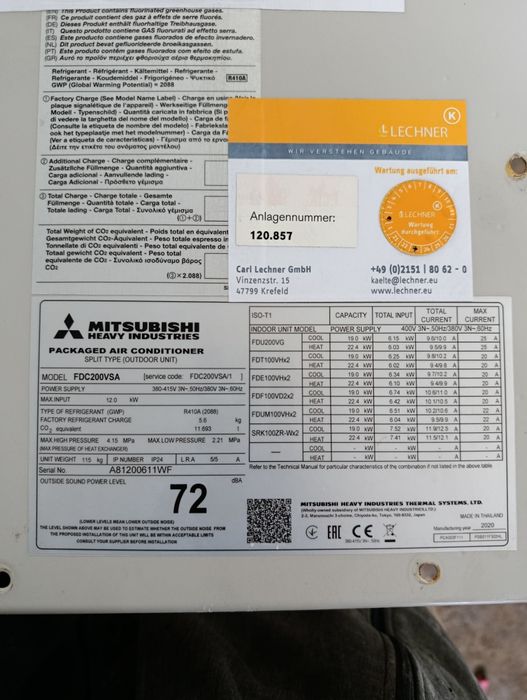 Klimatyzacja Mitsubishi FDC200VSA multi-split / Pompa Ciepła
