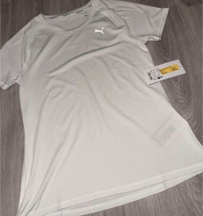 Новая Puma белая оригинал футболка пума,біла жіноча футболка