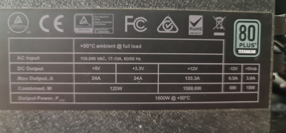 EVGA 1600 T2 80 Plus Titanium