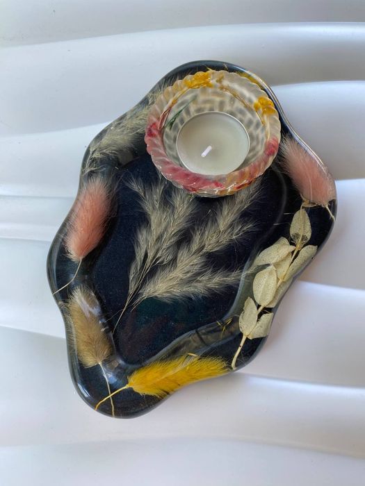 декоративные тарелки из эпоксидной смолы