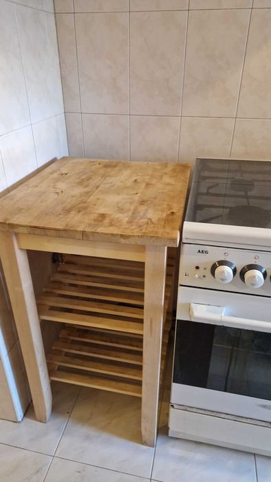 Carrinho de cozinha IKEA, madeira maciça