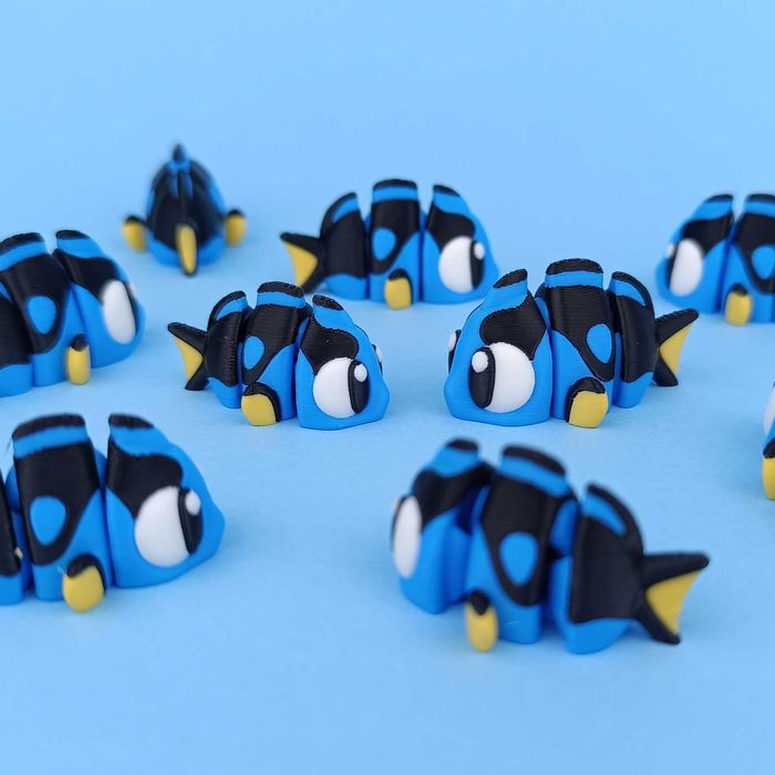 Conjunto de Peixinhos Articulados com Aquário
