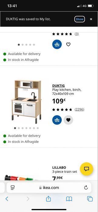 Cozinha de brincar DUKTIG, IKEA