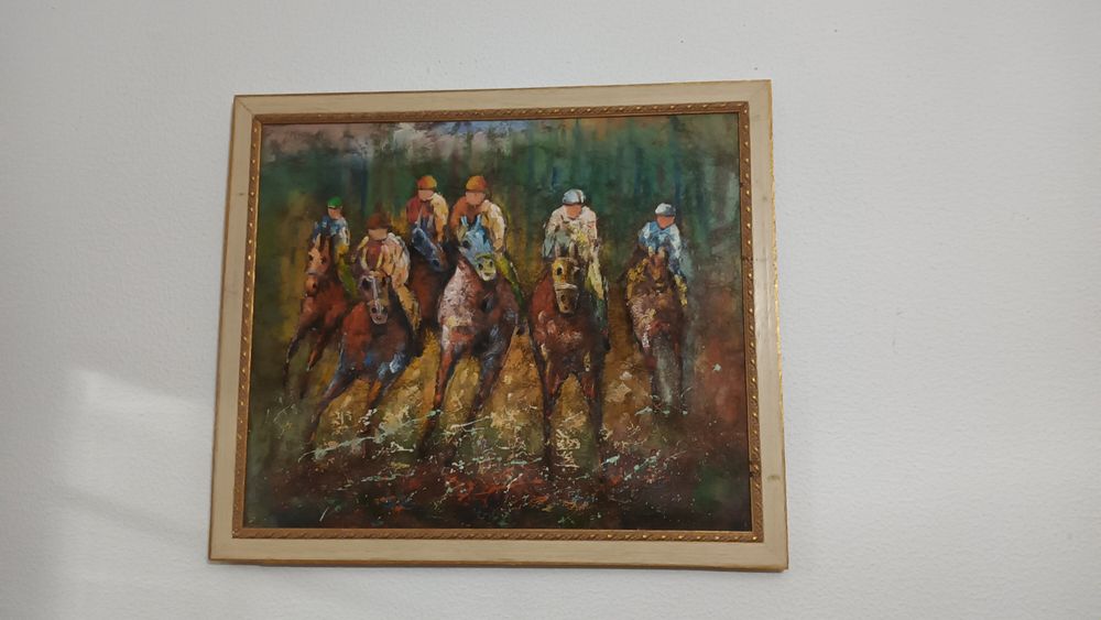 Quadro de corrida de cavalos