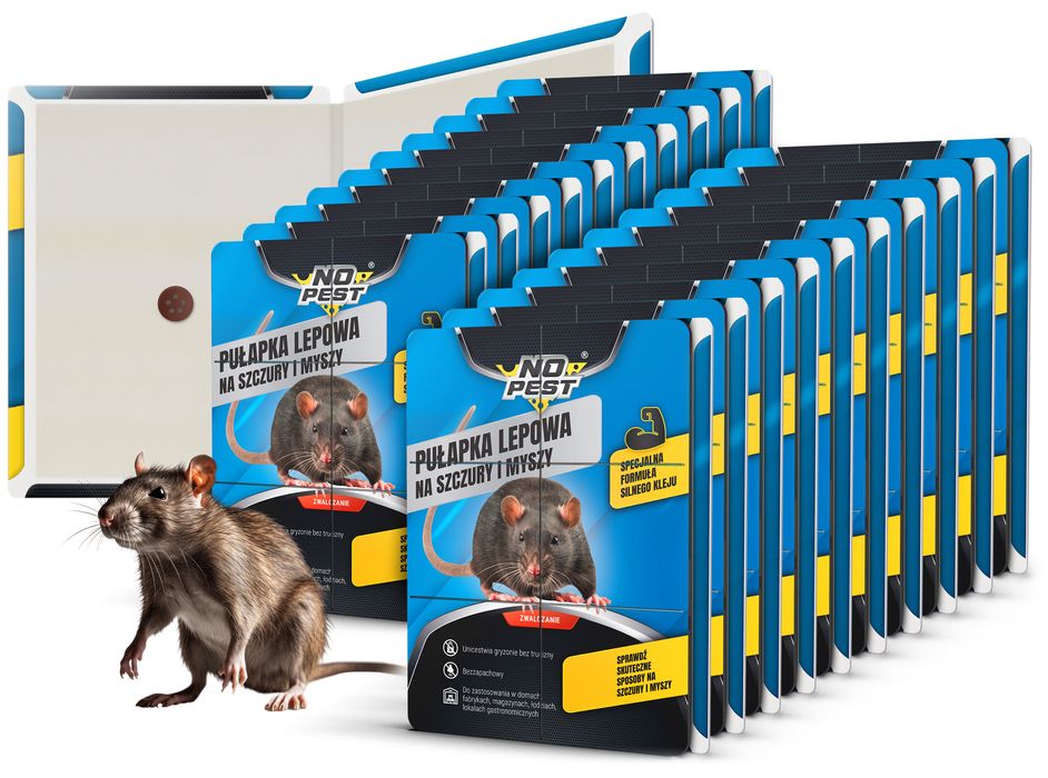 Lep na szczury i myszy, pułapka lepowa XXL No Pest® Łapka z klejem 20x
