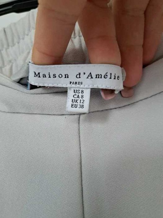 Beżowe eleganckie spodnie Maison d’Amélie Paris, EU 38