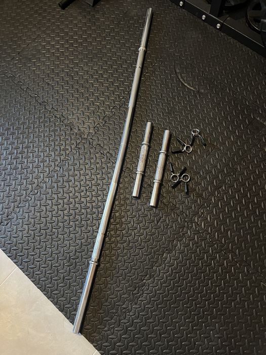 Barra 155cm e Halteres de Musculação - 28mm (Decathlon) (só as barras)