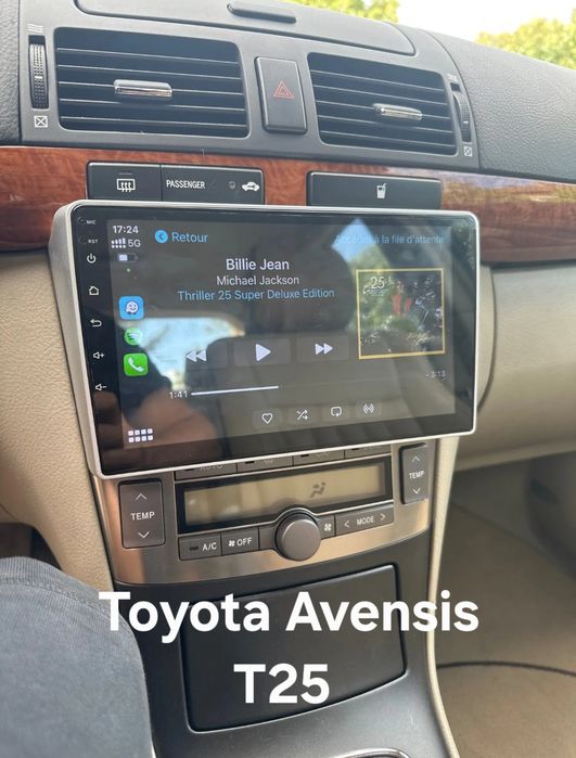 Rádio Android 14 com GPS Toyota Avensis T25 (Novo)