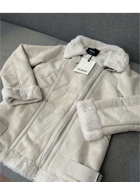 Дубленка авиатор женская pull&bear