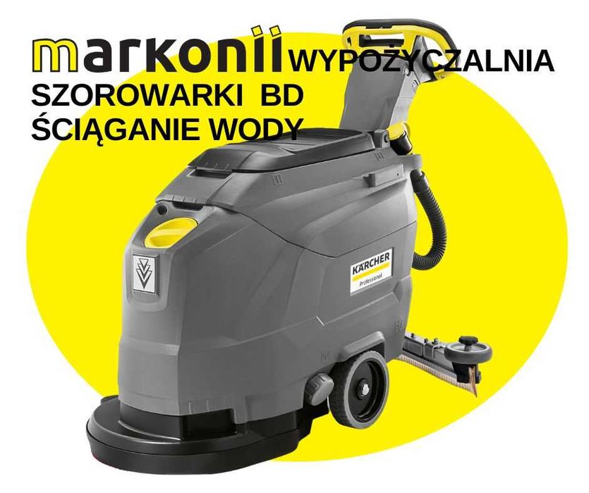 Wynajem Szorowarka ze sciąganiem wody Karcher  BD 43/35, BD 50/60, BDS 43, BD 17/5 do schodów