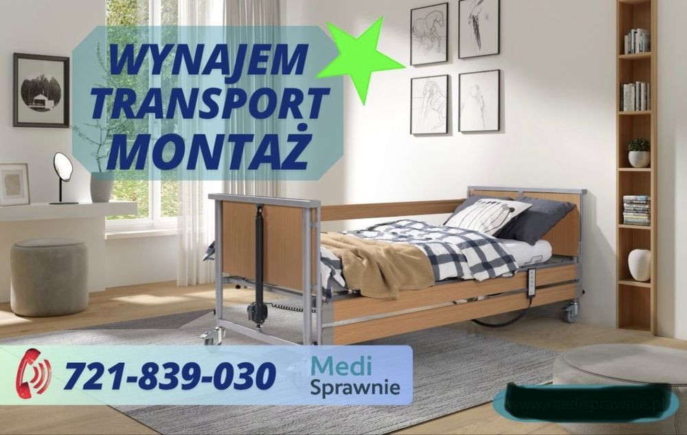 Łóżko rehabilitacyjne dostawa ortopedyczne medyczne Lwówek Śląski najm