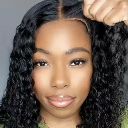 Peruca cacheada (de lace front T orelha a orelha)