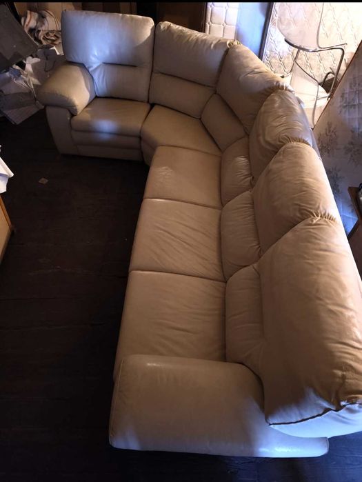 Sofá de Pele Verdadeira Como Novo