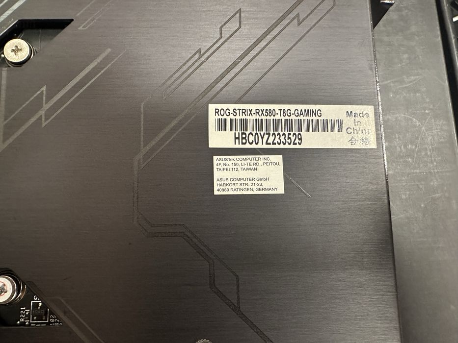 Відеокарта RX 580 8G  - ASUS strix