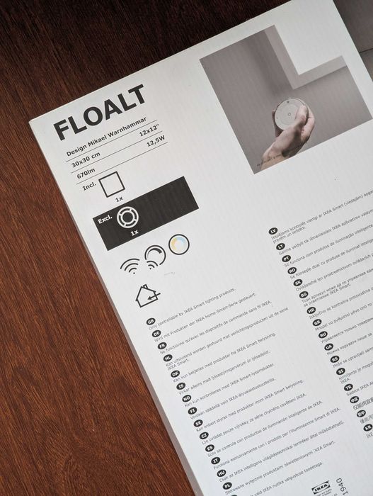 Luminária Smart IKEA TRÅDFRI FLOALT 30x30 cm - Nova, Nunca Montad