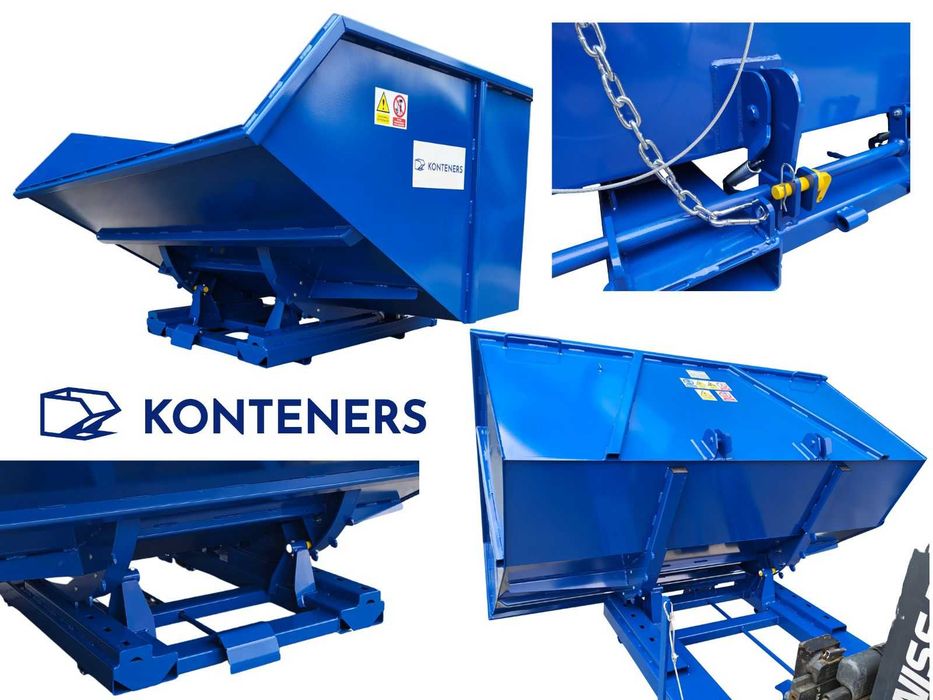 Kontener samowyładowczy Koleba 2m3 piasek/beton/gruz/drewno/ koliba/ kołyska/ kontener na złom/ wywrotka, mulda, pojemnik metalowy producent