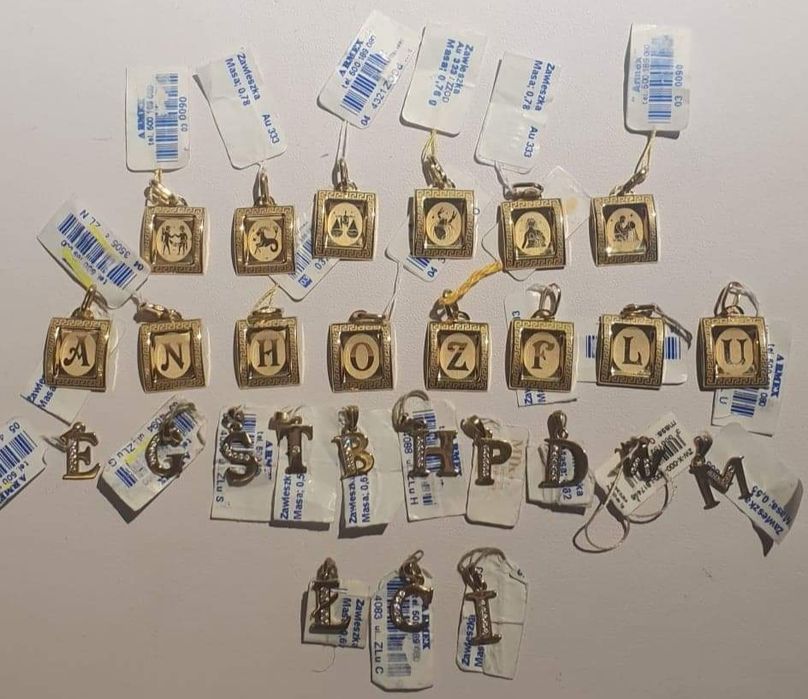 Literka złota 333 próba