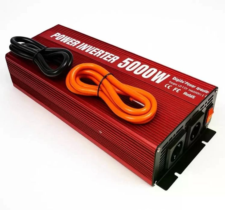 Инвертор 5 CORE 5000W 12V • Преобразователь напряжения 5 CORE UN-3061 12V-220V 2200 Вт с USB и охлаждением