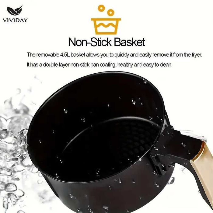 NOVO - AirFryer para Cozinha 4,5L 1400w