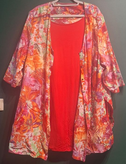 Przepiękny komplet narzutka, bluzka, spodnie Sempre piu by Chalou