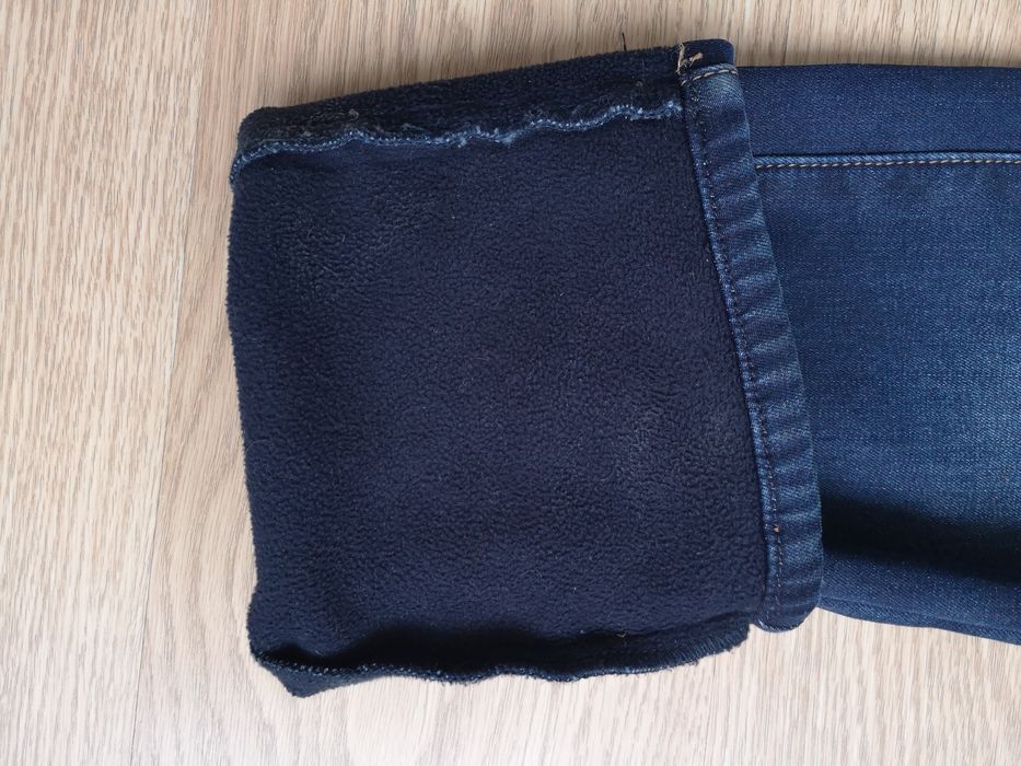 Джинсы класика тёмно-синее утеплённые W31-L-33 1/2