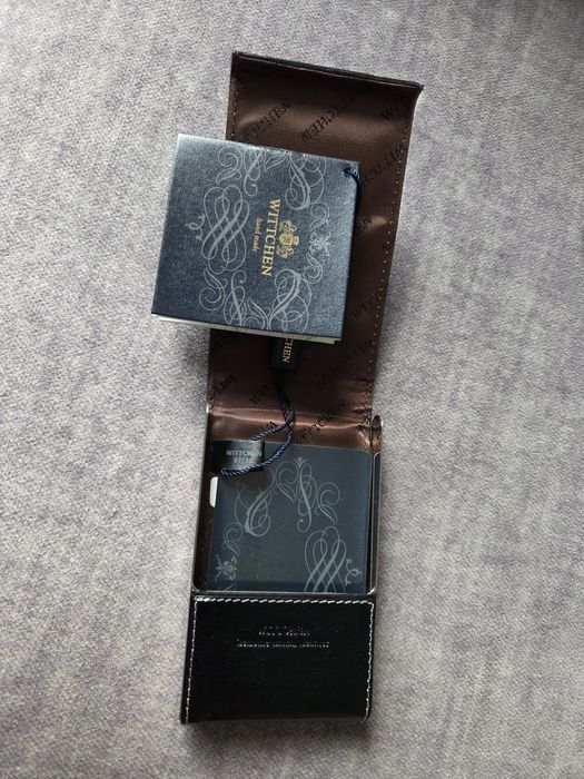 Czarne skórzane etui na wizytówki WITTCHEN Italy