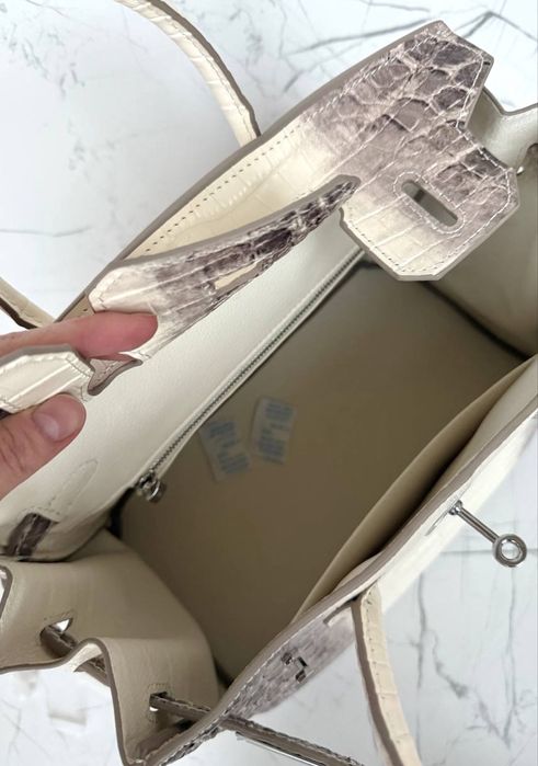 Сумка Hermes Birkin 30 himalaya крокодил натуральна шкіра , Ермес Біркін гімалая, Эрмес биркин гималая crocodile