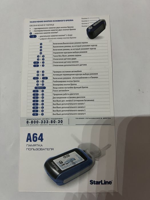 Автосигналізація Starline A64 2can