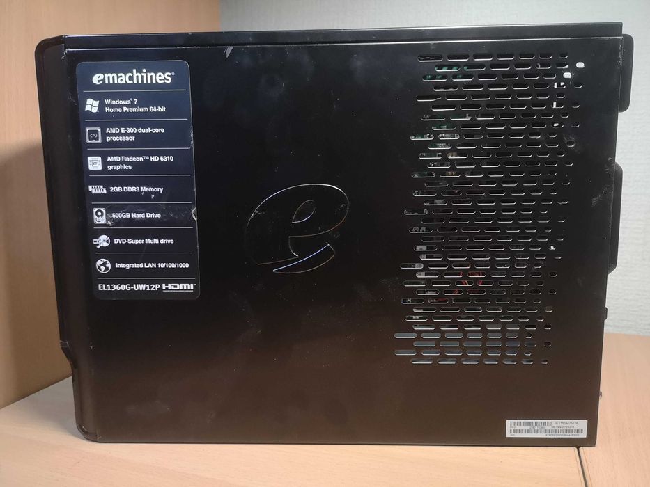 Комп'ютер eMachines el1360g системний блок AMD E-300 4GB RAM 160Gb HDD