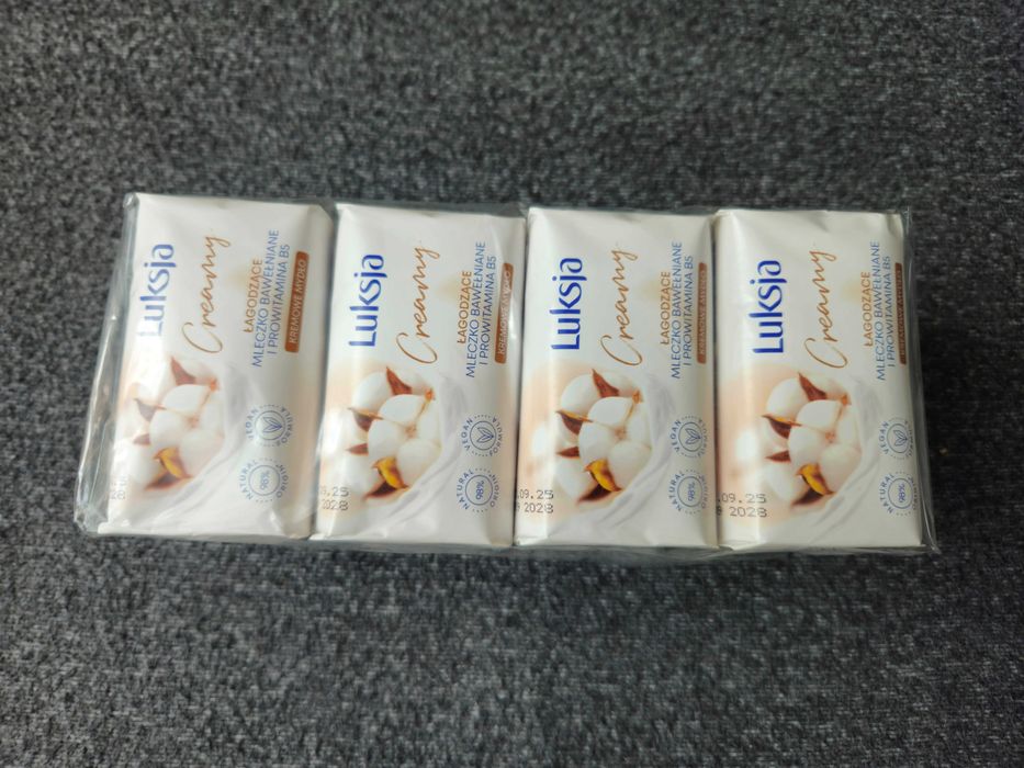 Mydło Luksja creamy Łagodzące mleczko bawełniane B5 12szt.