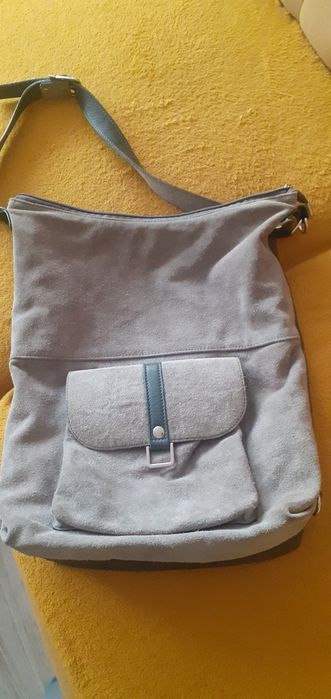 Szara torebka skóra naturalna