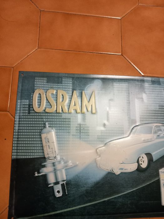 Chapa de publicidade OSRAM