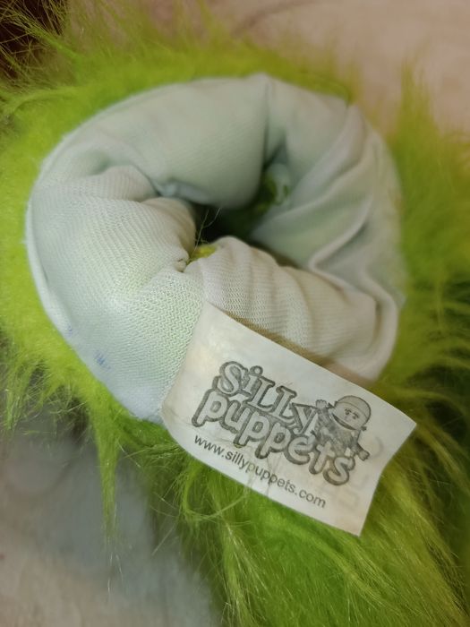 Игрушка на руку кукольный театр марионетка пушистый зелёный монстр Sil