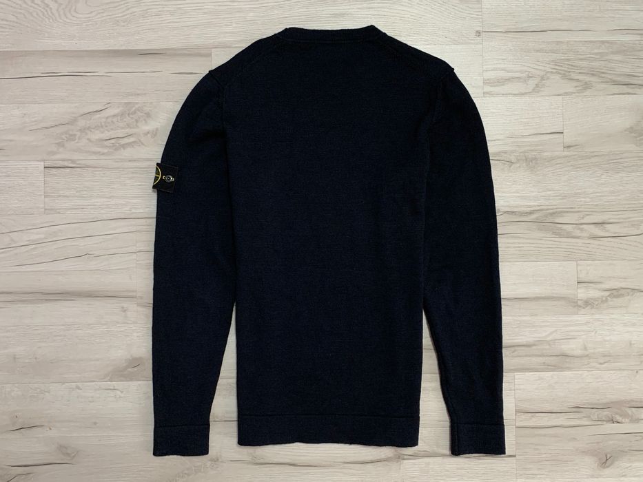 Stone Island_Logo_Patka_Vintage Sweter Sweterek Navy Meski_L