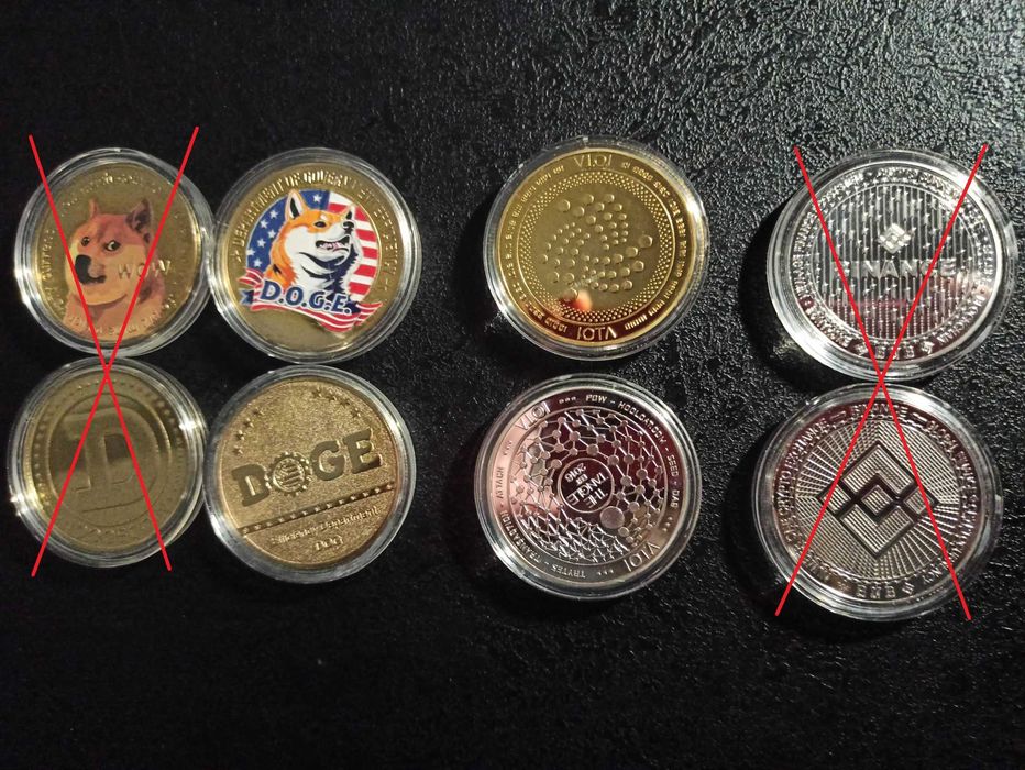 Монеты. Криптовалюта Биткоин Bitcoin Ethereum Dogecoin Litecoin Ripple