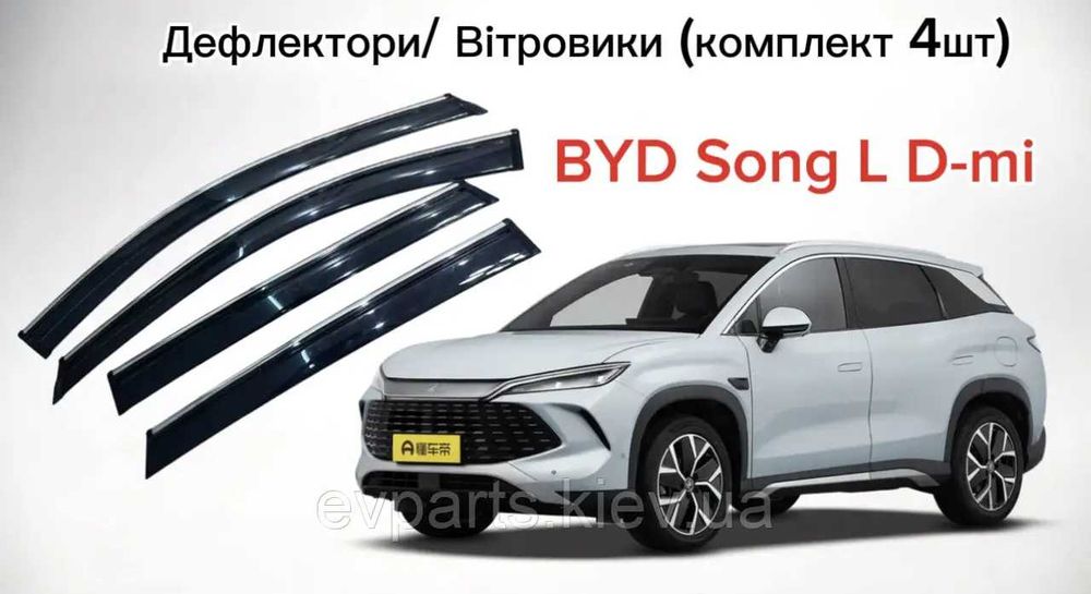 Вітровики / дефлектори вікон для BYD Song L DM-i комплект 4 шт