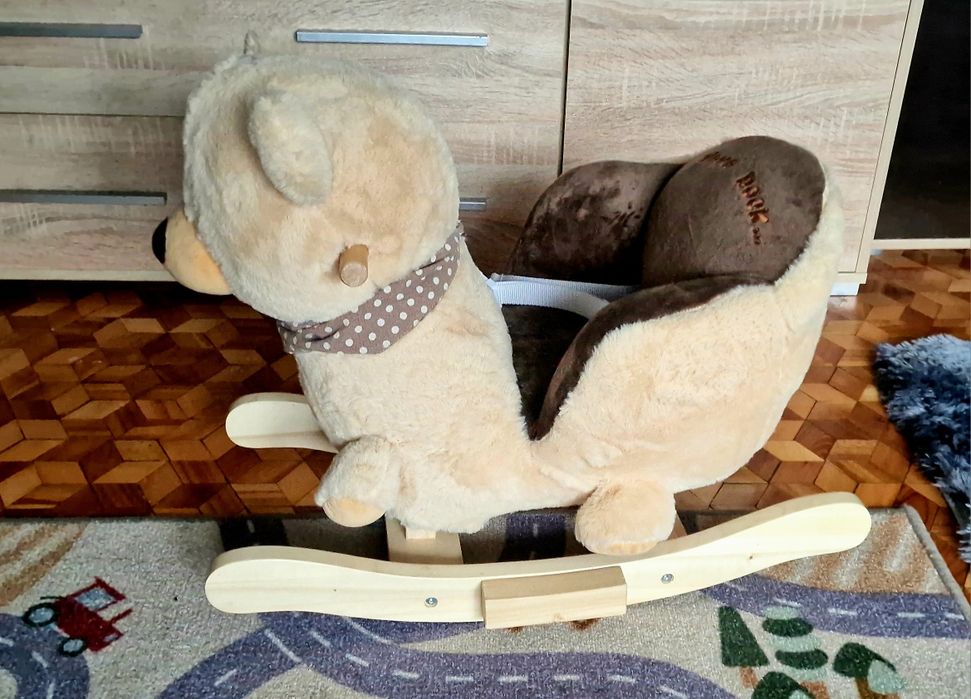 Miś na biegunach konik na biegunach bujak bujaczek brązowy