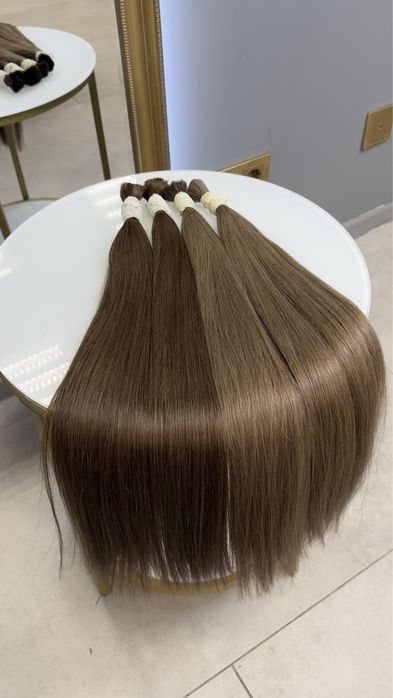 Волосы для наращивания. Русые Натуральные волосы 50, 60 и 70 см